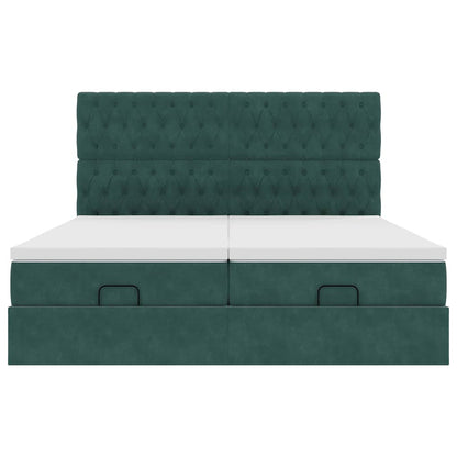 Struttura Letto Pouf con Materassi 200x200 cm Velluto | homemem39