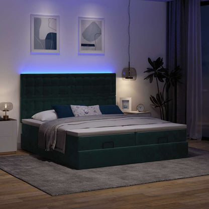 Struttura Letto Pouf con Materassi 160x200 cm Velluto | homemem39