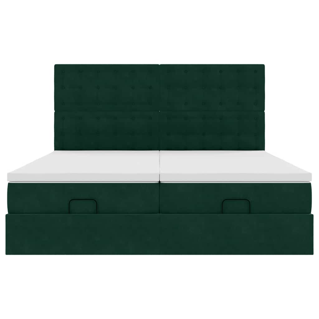 Struttura Letto Pouf con Materassi 160x200 cm Velluto | homemem39