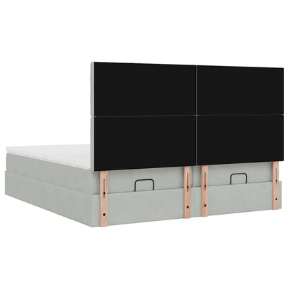 Struttura Letto Pouf con Materassi 180x200 cm Velluto