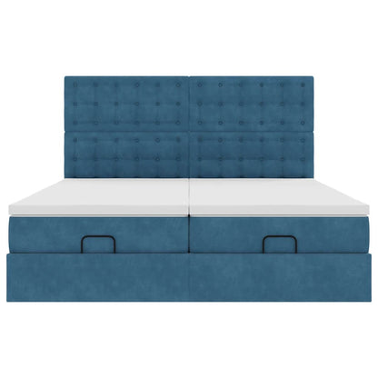 Struttura Letto Pouf con Materassi 180x200 cm Velluto - homemem39