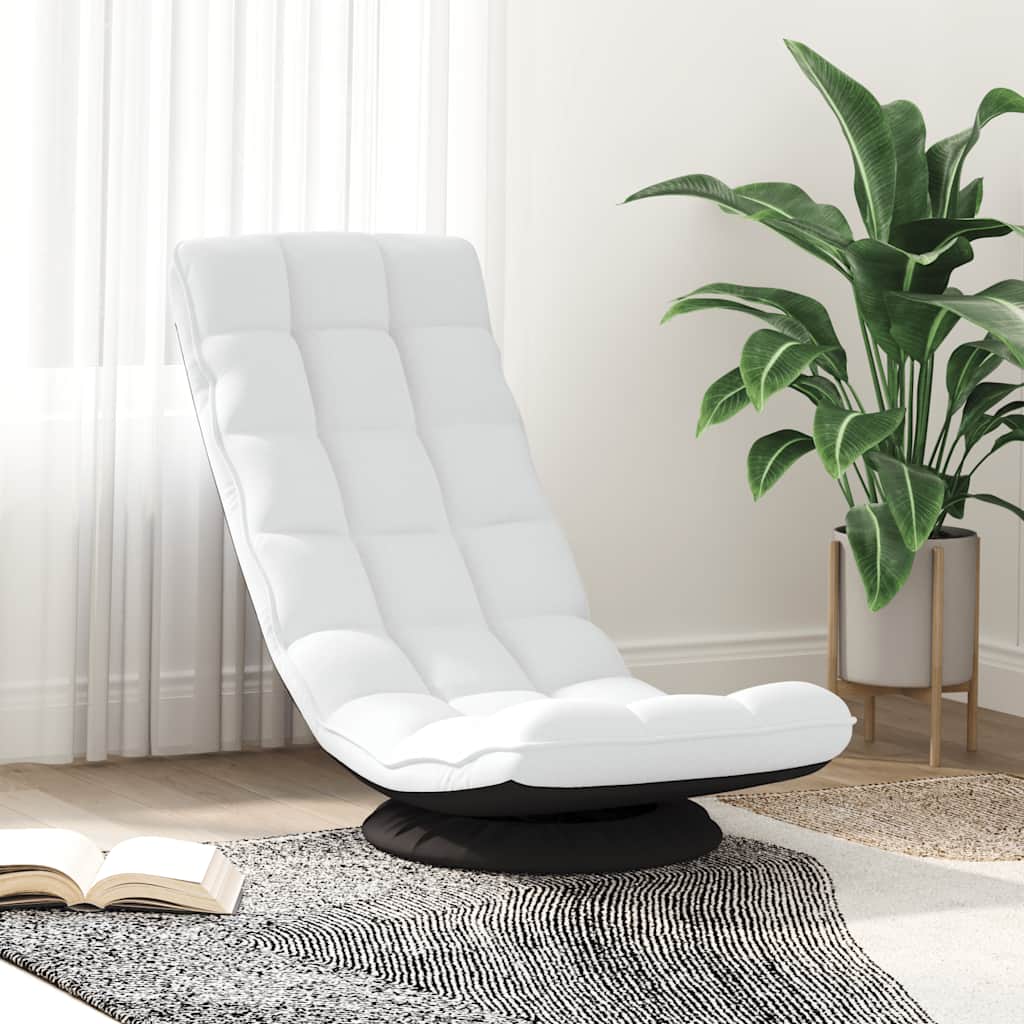 Sedia da Terra Girevole Bianco 70x51x79 cm in Tessuto | homemem39