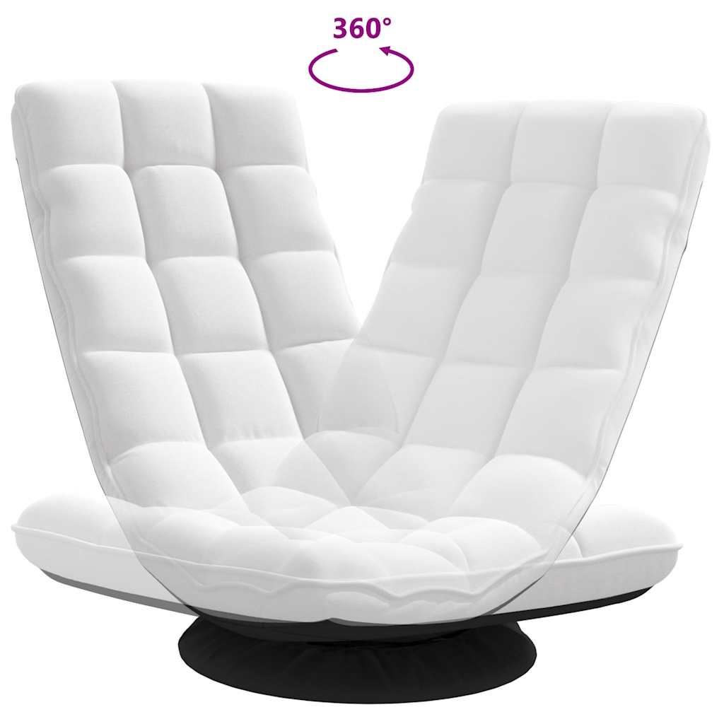 Sedia da Terra Girevole Bianco 70x51x79 cm in Tessuto | homemem39