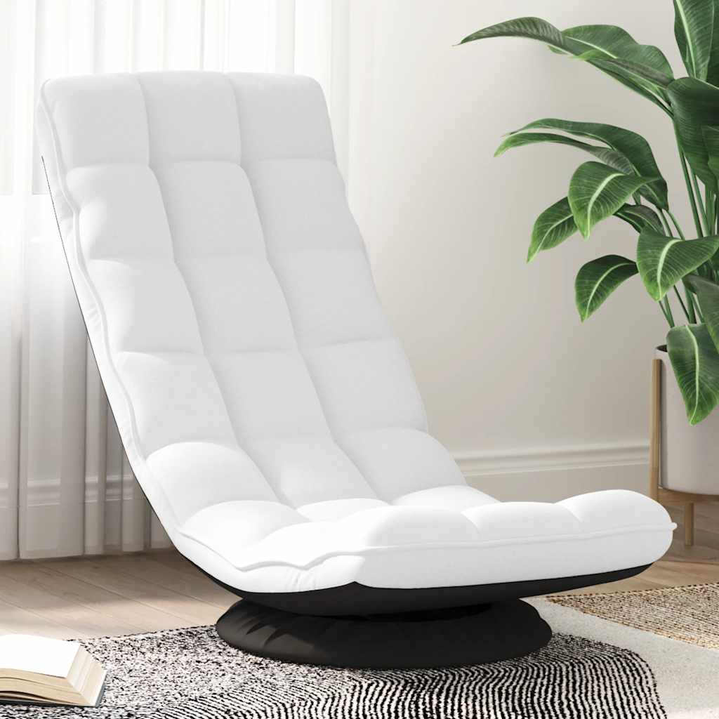 Sedia da Terra Girevole Bianco 70x51x79 cm in Tessuto | homemem39