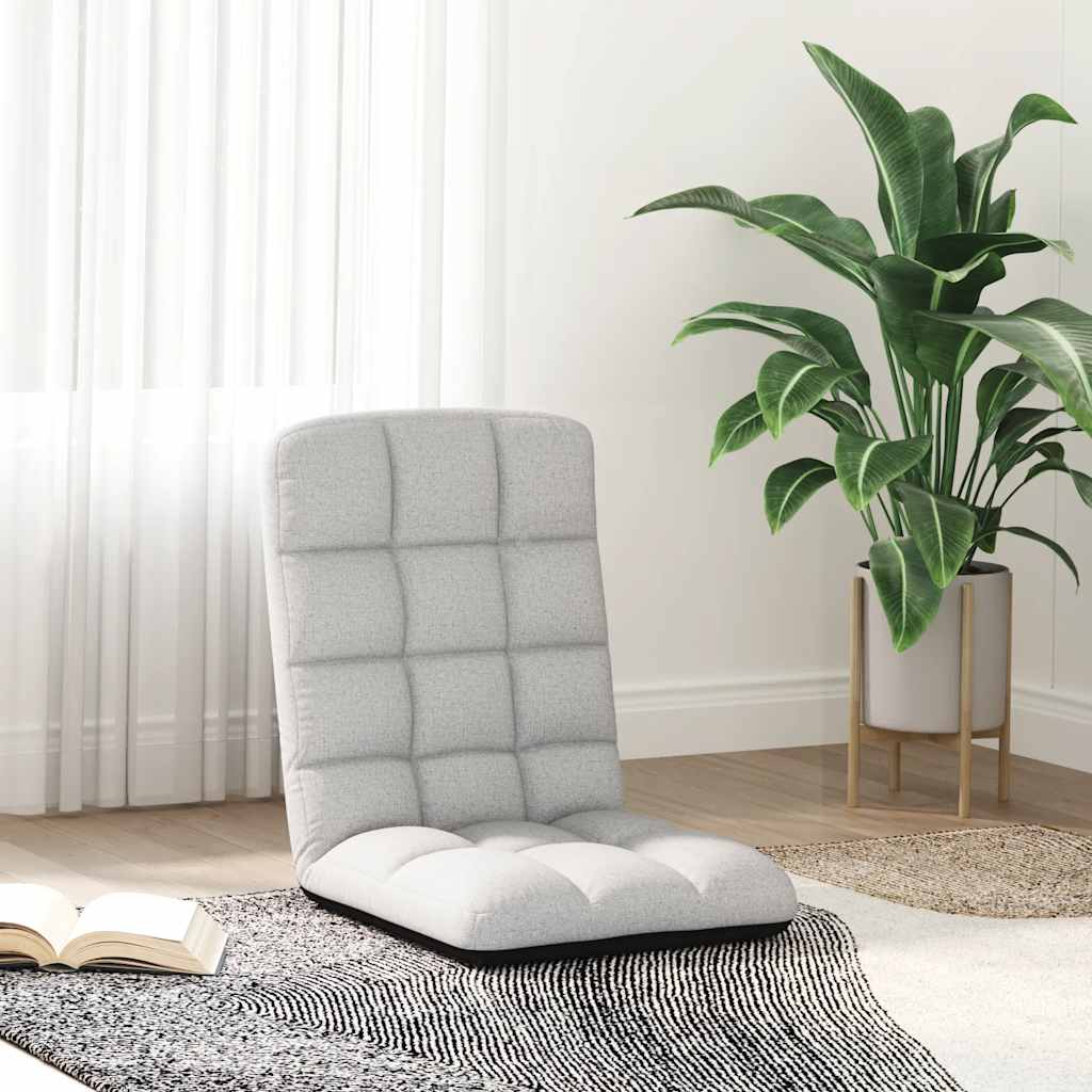 Sedia da Terra Pieghevole Grigio Nuvola 71x51x62 cm in Tessuto