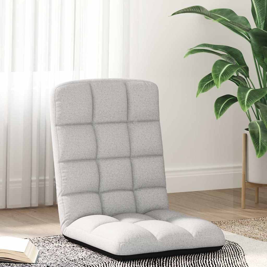 Sedia da Terra Pieghevole Grigio Nuvola 71x51x62 cm in Tessuto | homemem39