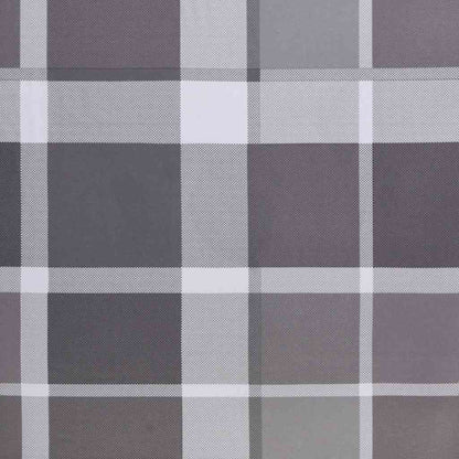 Lettino Pieghevole Quadri Grigi 175x54x8,5 cm in Tessuto Oxford