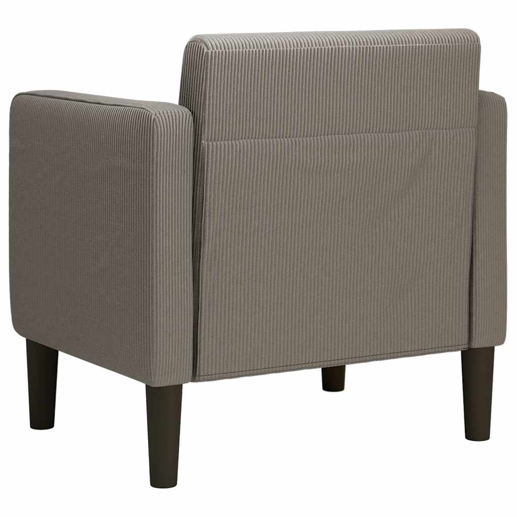 Divano Sedia con Braccioli Grigio Chiaro 54 cm Tessuto a Coste | homemem39