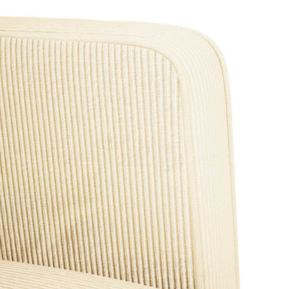 Divano Sedia con Braccioli Crema 54 cm Tessuto a Coste