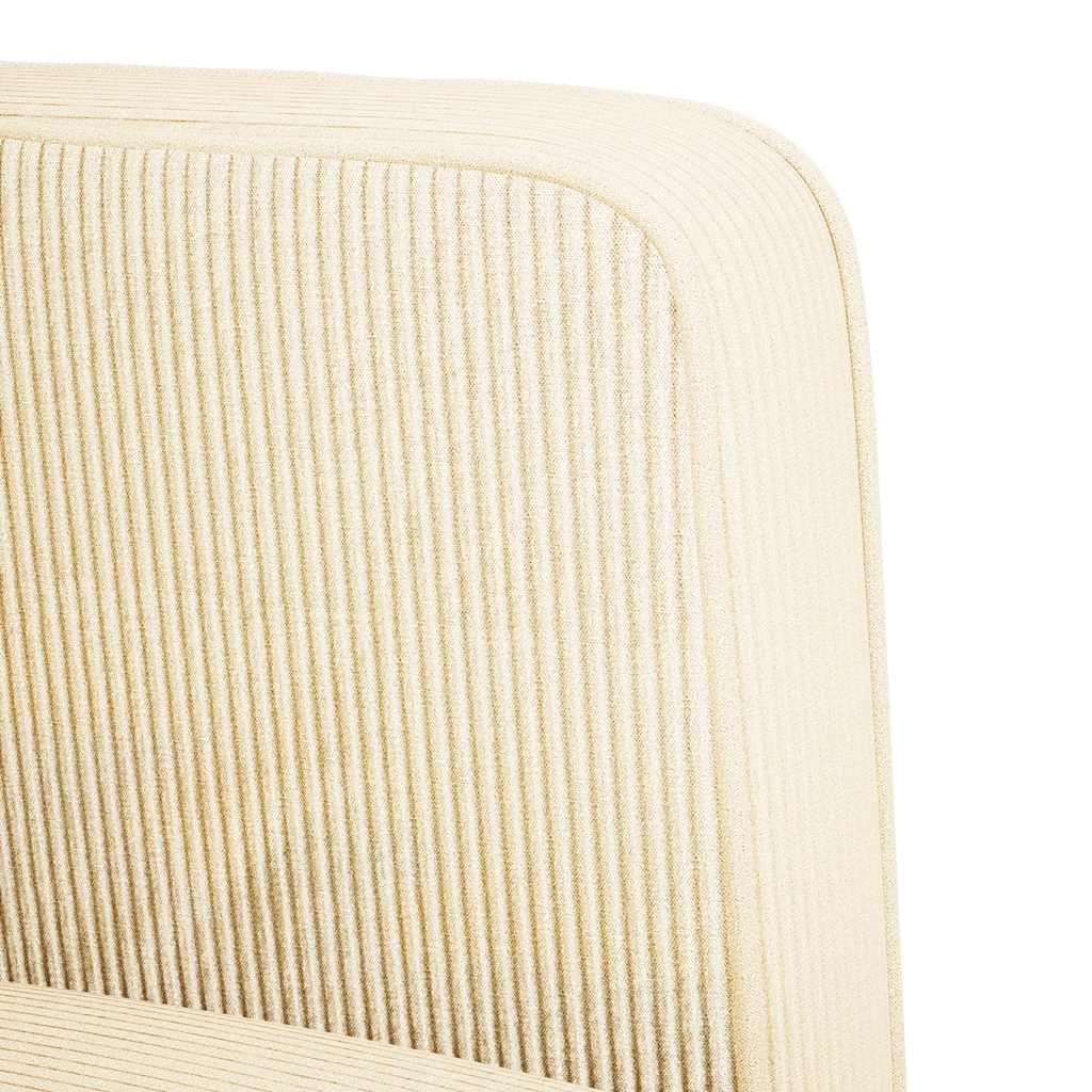 Divano Sedia con Braccioli Crema 54 cm Tessuto a Coste