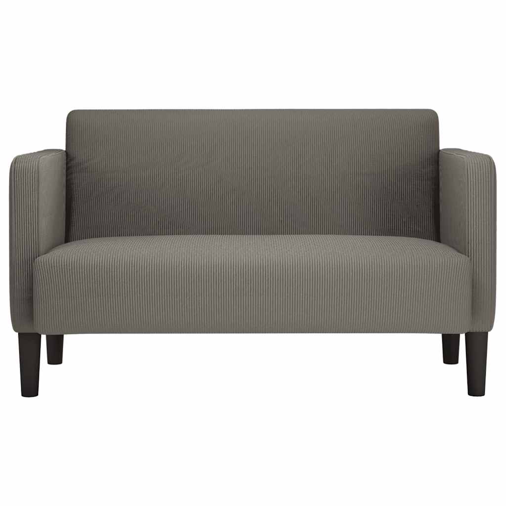 Divano Divanetto Grigio Chiaro 109cm Tessuto di Velluto a Coste | homemem39