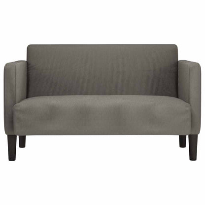 Divano Divanetto Grigio Chiaro 109cm Tessuto di Velluto a Coste | homemem39