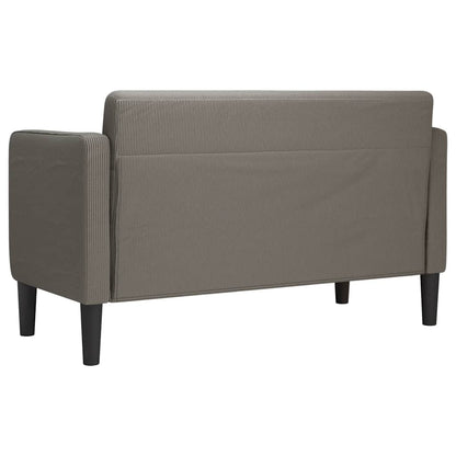 Divano Divanetto Grigio Chiaro 109cm Tessuto di Velluto a Coste | homemem39
