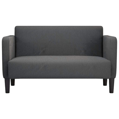 Divano Divanetto Grigio Scuro 109 cm Tessuto di Velluto a Coste | homemem39