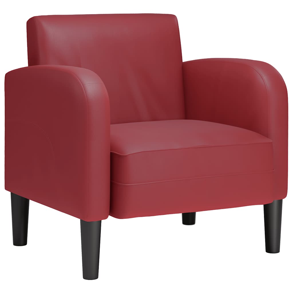 Divano Sedia con Braccioli Rosso Vino 54 cm in Similpelle | homemem39