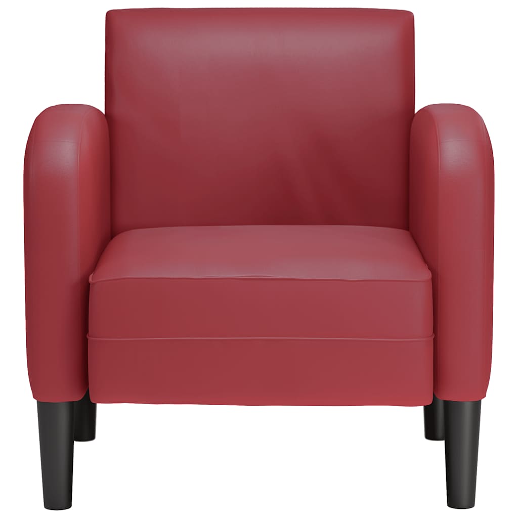 Divano Sedia con Braccioli Rosso Vino 54 cm in Similpelle | homemem39