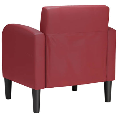 Divano Sedia con Braccioli Rosso Vino 54 cm in Similpelle | homemem39