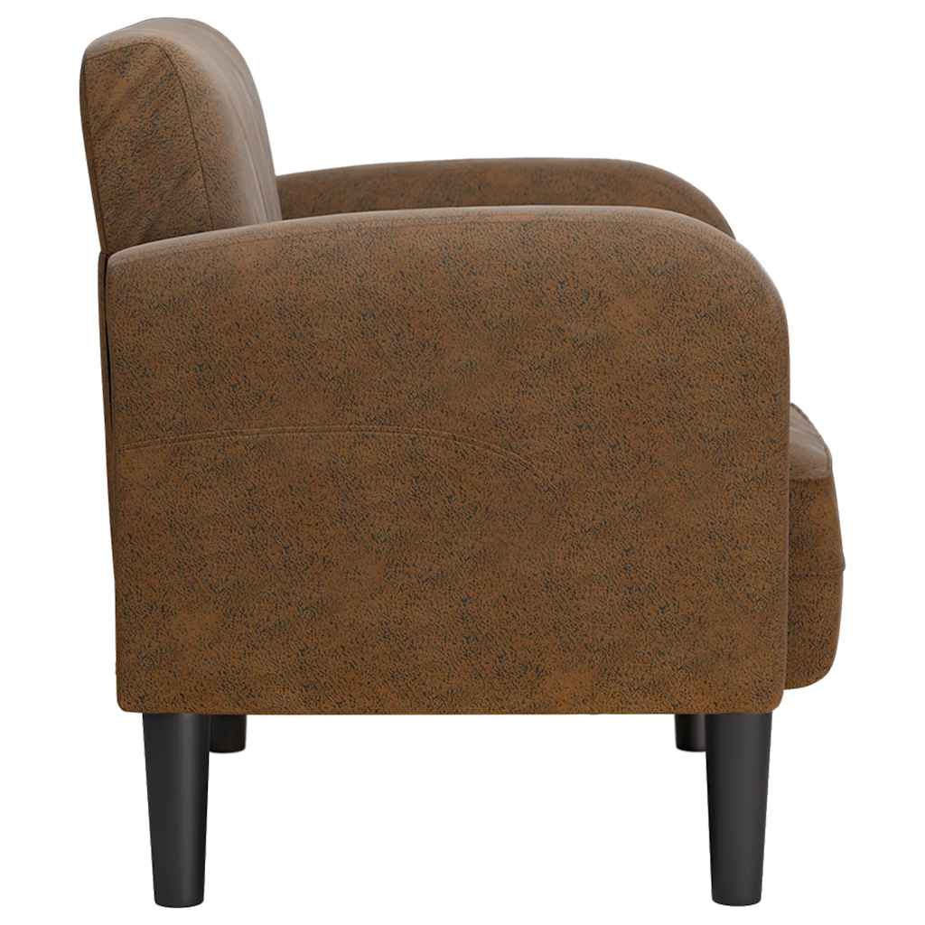 Divano Sedia con Braccioli Marrone 54 cm in Similpelle
