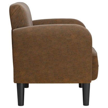 Divano Sedia con Braccioli Marrone 54 cm in Similpelle