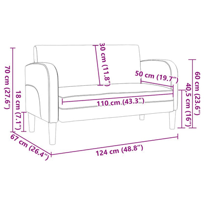 Divano Divanetto Crema 110 cm in Similpelle | homemem39