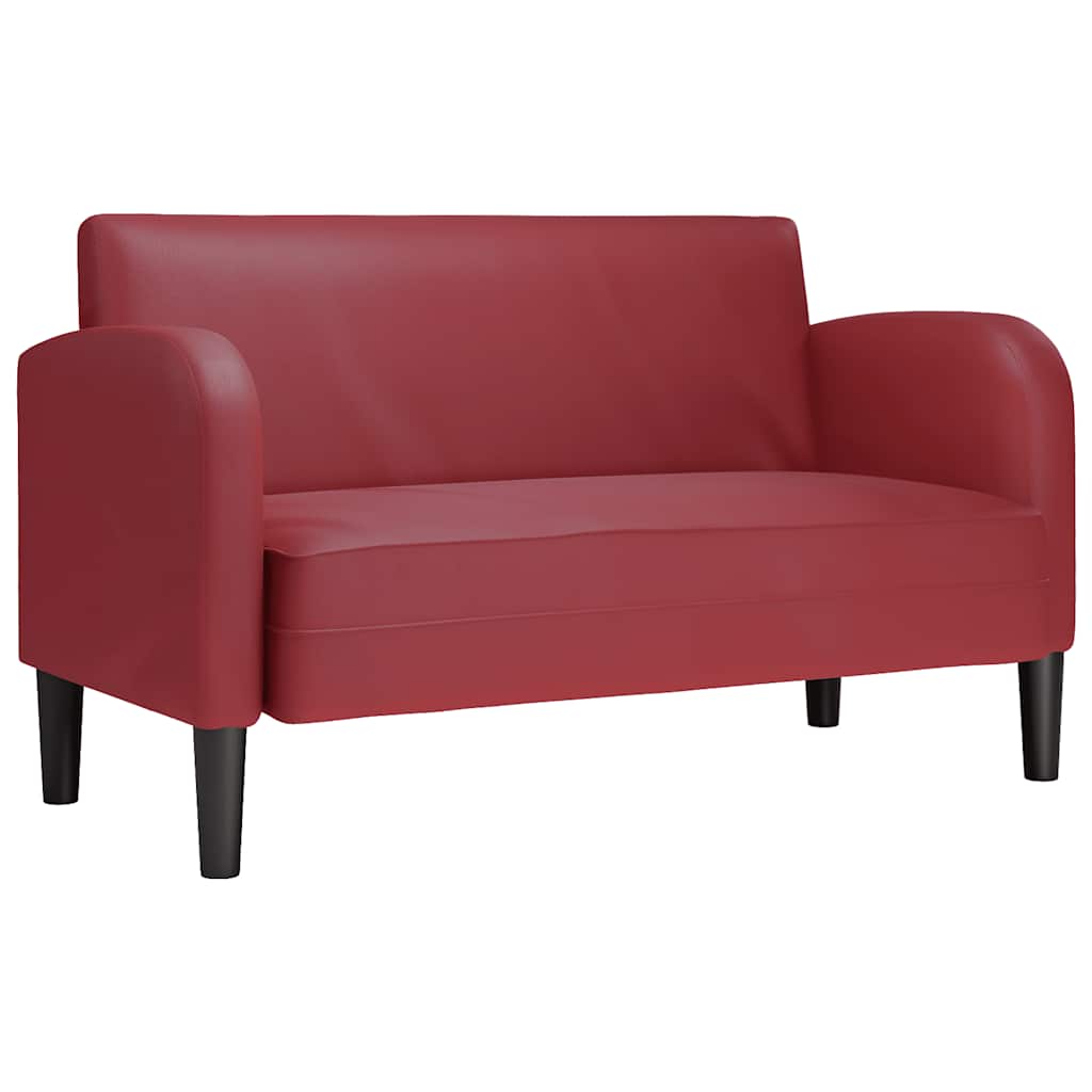 Divano Divanetto Rosso Vino 110 cm in Similpelle | homemem39