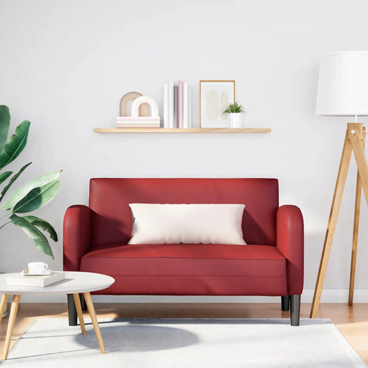 Divano Divanetto Rosso Vino 110 cm in Similpelle | homemem39