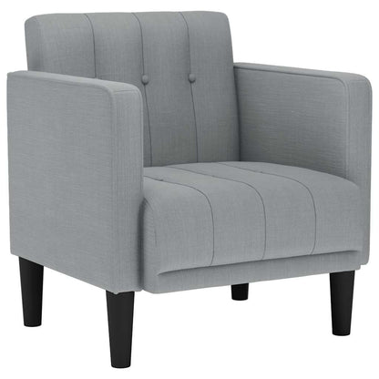 Divano Sedia con Braccioli Grigio Chiaro 53 cm in Tessuto | homemem39