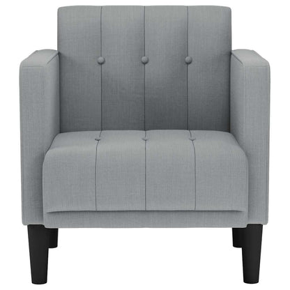 Divano Sedia con Braccioli Grigio Chiaro 53 cm in Tessuto | homemem39