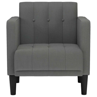 Divano Sedia con Braccioli Grigio Scuro 53 cm in Tessuto | homemem39