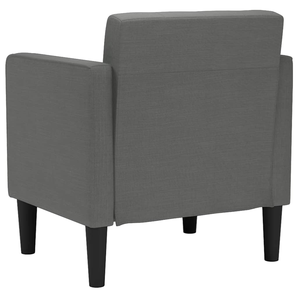 Divano Sedia con Braccioli Grigio Scuro 53 cm in Tessuto | homemem39