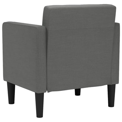 Divano Sedia con Braccioli Grigio Scuro 53 cm in Tessuto | homemem39