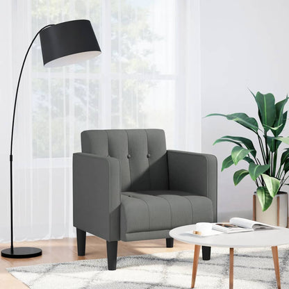 Divano Sedia con Braccioli Grigio Scuro 53 cm in Tessuto | homemem39