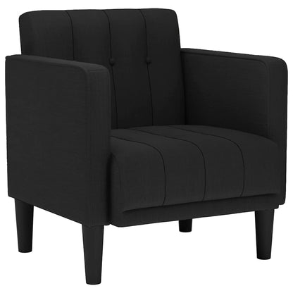 Divano Sedia con Braccioli Nero 53 cm in Tessuto | homemem39