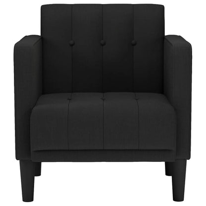 Divano Sedia con Braccioli Nero 53 cm in Tessuto