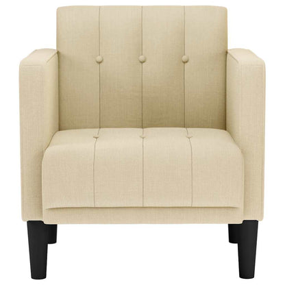 Divano Sedia con Braccioli Crema 53 cm in Tessuto