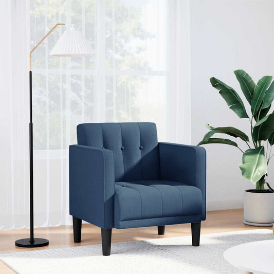 Divano Sedia con Braccioli Blu 53 cm in Tessuto | homemem39