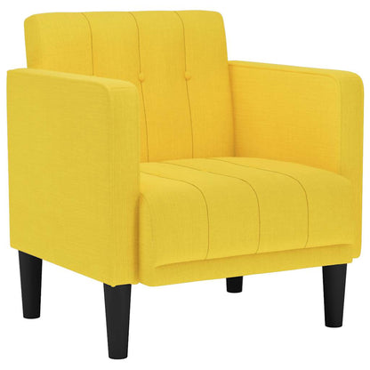 Divano Sedia con Braccioli Giallo Chiaro 53 cm in Tessuto | homemem39