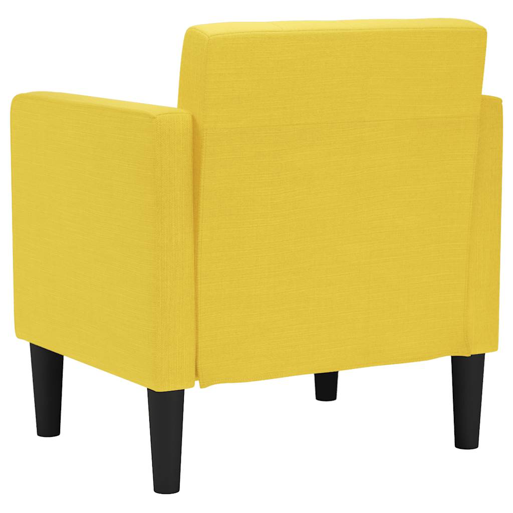 Divano Sedia con Braccioli Giallo Chiaro 53 cm in Tessuto - homemem39