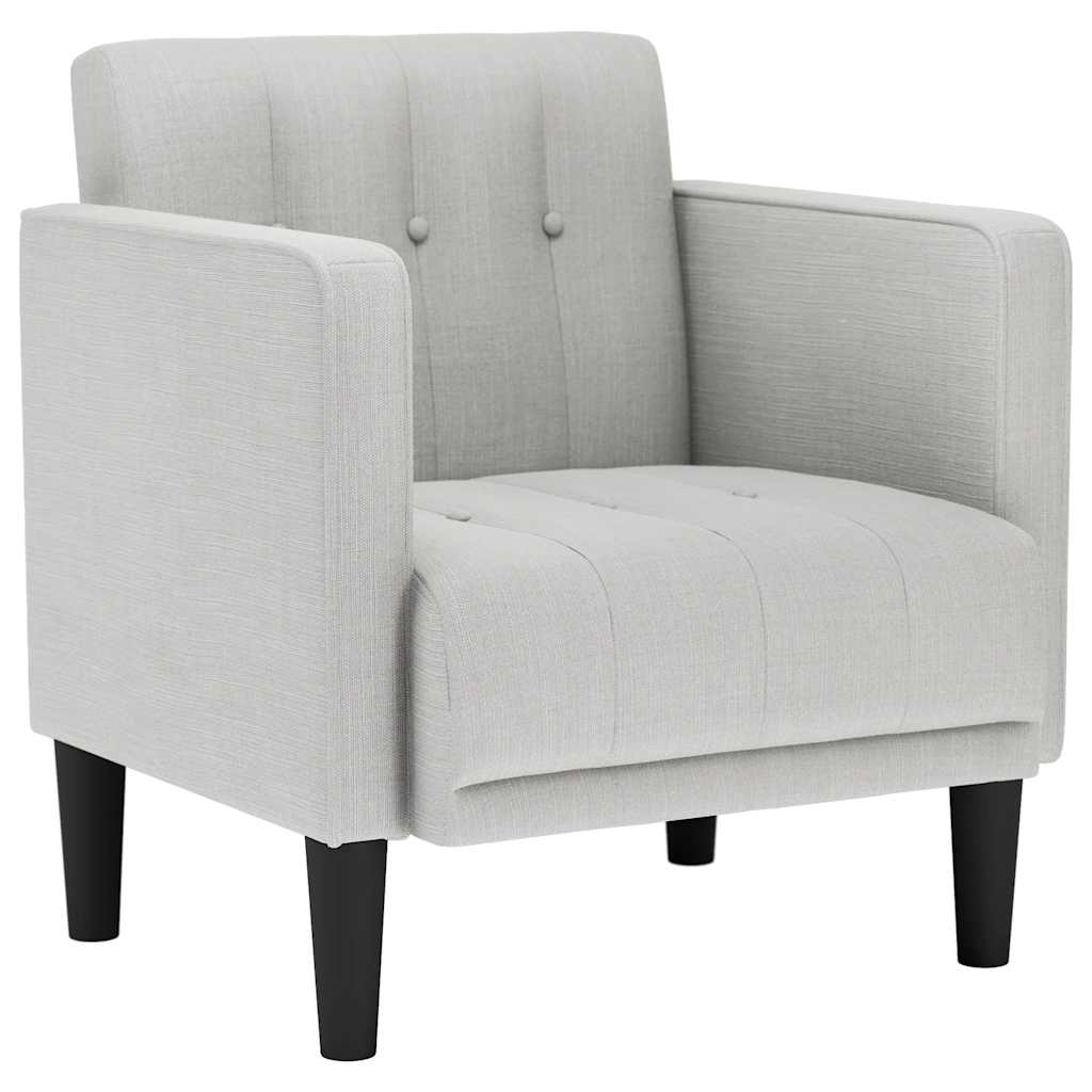 Divano Sedia con Braccioli Grigio Nuvola 53 cm in Tessuto