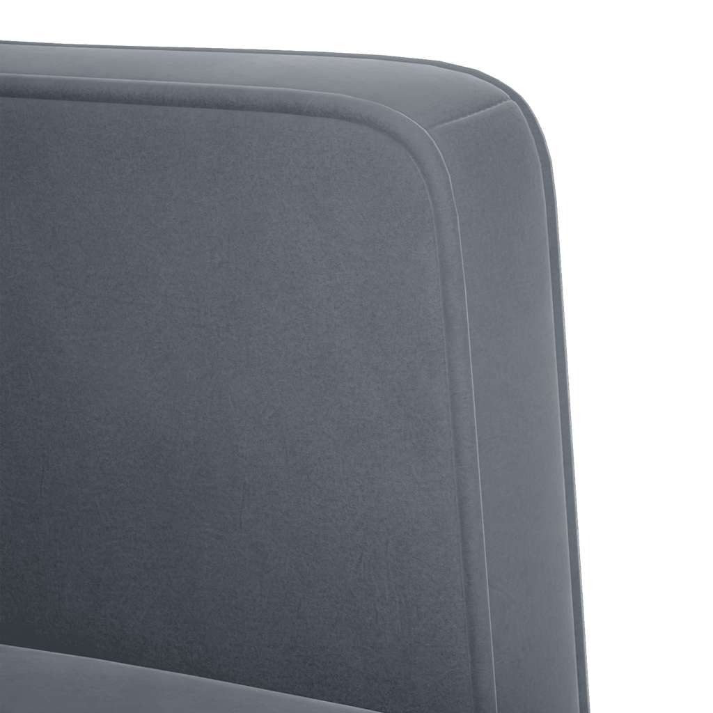 Divano Sedia con Braccioli Grigio Scuro 53 cm in Velluto | homemem39