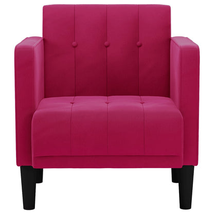 Divano Sedia con Braccioli Rosso Vino 53 cm in Velluto | homemem39