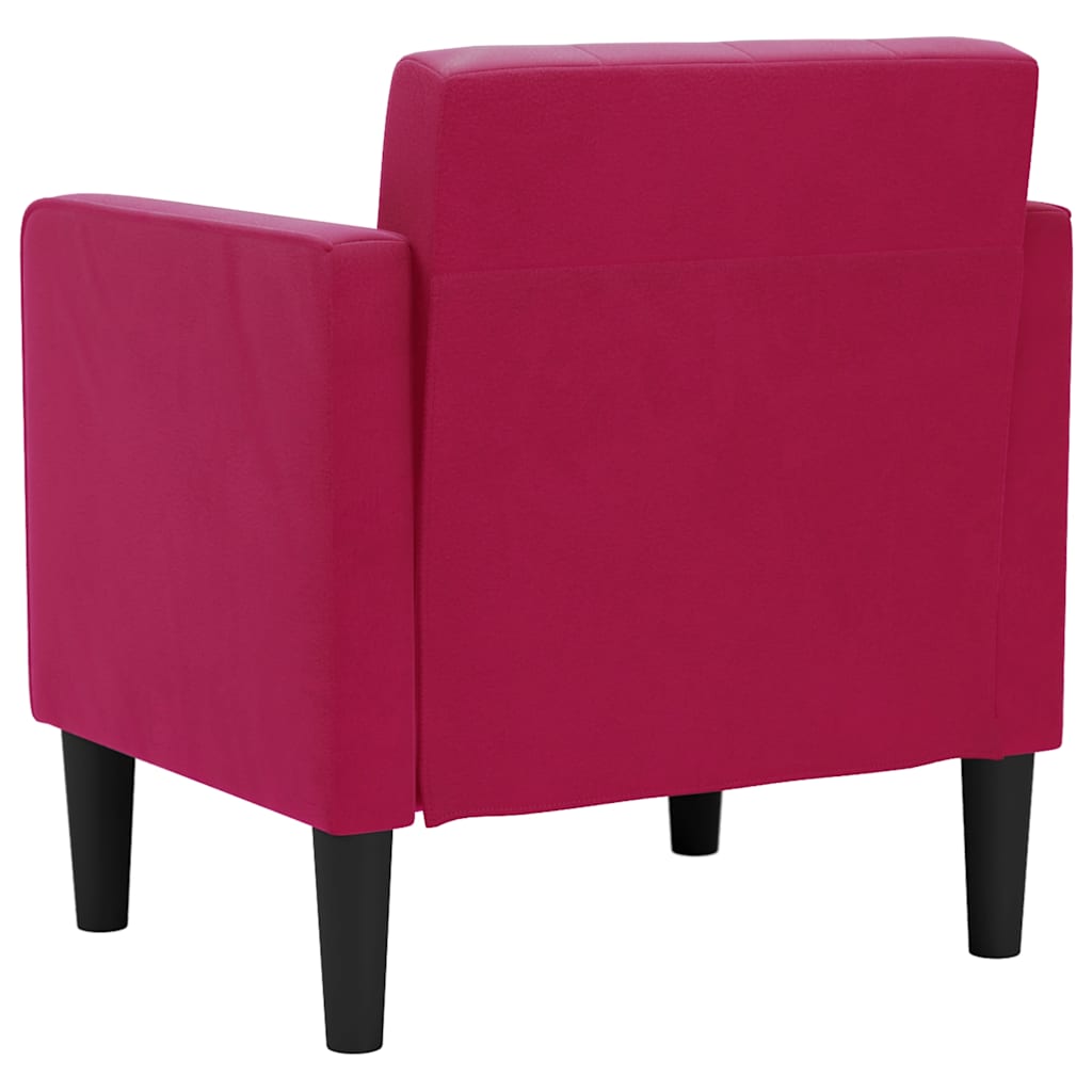 Divano Sedia con Braccioli Rosso Vino 53 cm in Velluto | homemem39