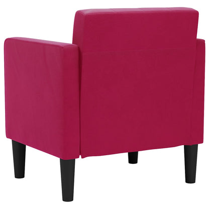 Divano Sedia con Braccioli Rosso Vino 53 cm in Velluto | homemem39