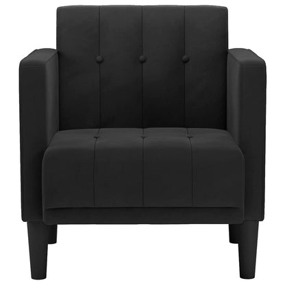 Divano Sedia con Braccioli Nero 53 cm in Velluto | homemem39