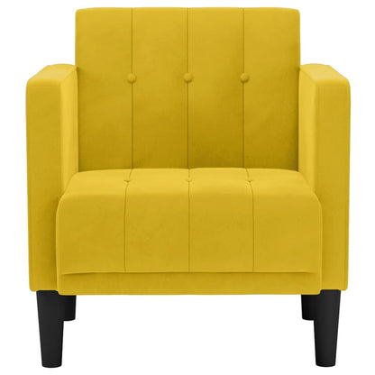 Divano Sedia con Braccioli Giallo 53 cm in Velluto | homemem39