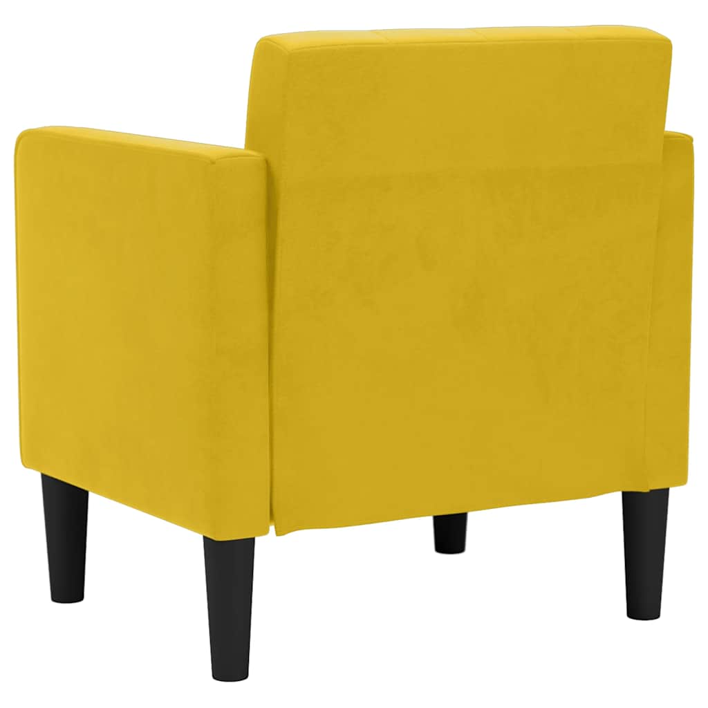 Divano Sedia con Braccioli Giallo 53 cm in Velluto | homemem39