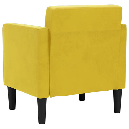 Divano Sedia con Braccioli Giallo 53 cm in Velluto - homemem39
