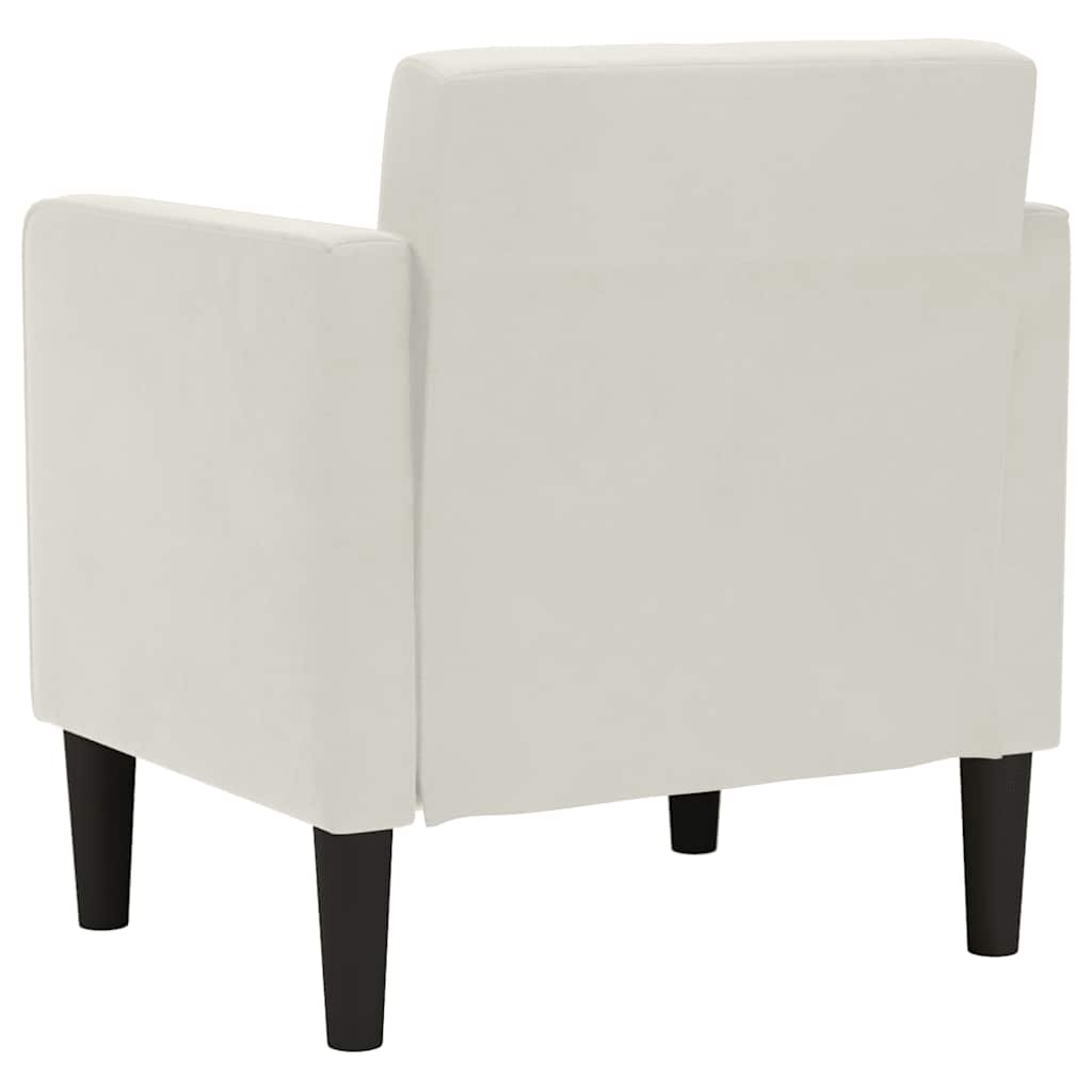 Divano Sedia con Braccioli Crema 53 cm in Velluto | homemem39