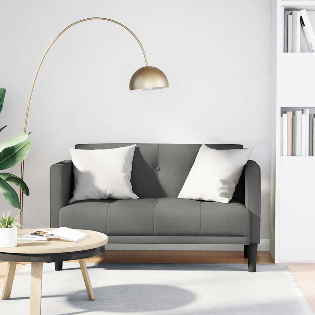 Divano Divanetto Grigio Scuro 111 cm in Tessuto | homemem39