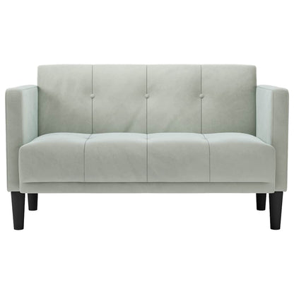 Divano Divanetto Grigio Chiaro 111 cm in Velluto